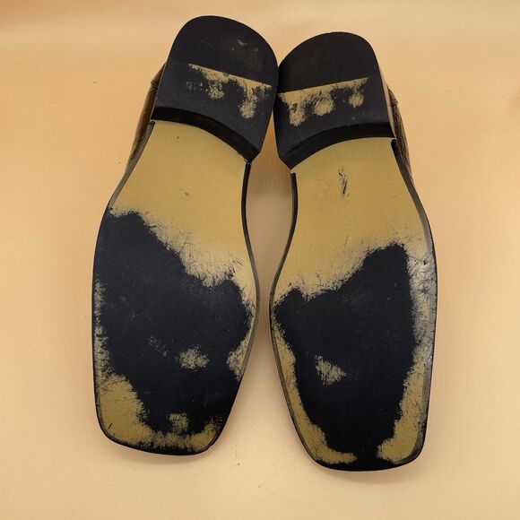 Sevasta Italiano Leather Dress Shoes Men's 11 Black Snake Pattern Dandy Grandad - Picture 11 of 16